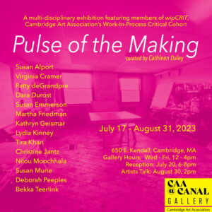 Pulse of the Making, CJantz gallery sitting, 12 - 4pm, 7-26-2023